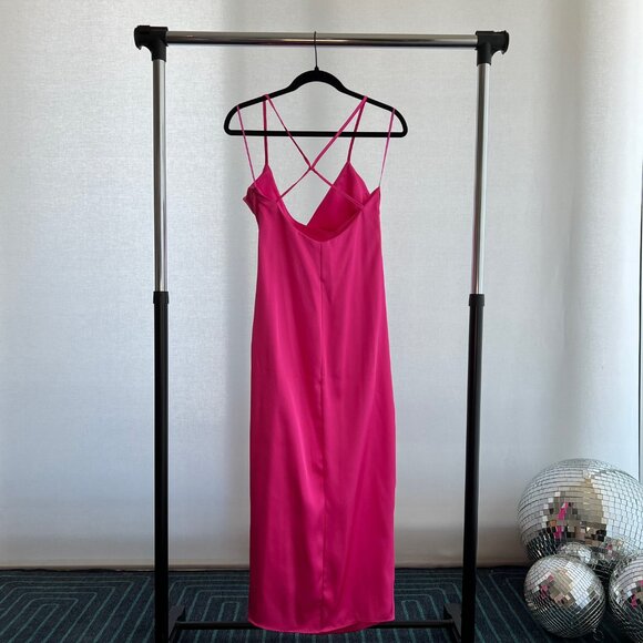 ZARA open-back satin slip dress - Picture 2 of 4